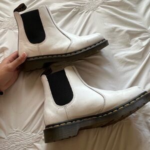 White doc marten boots